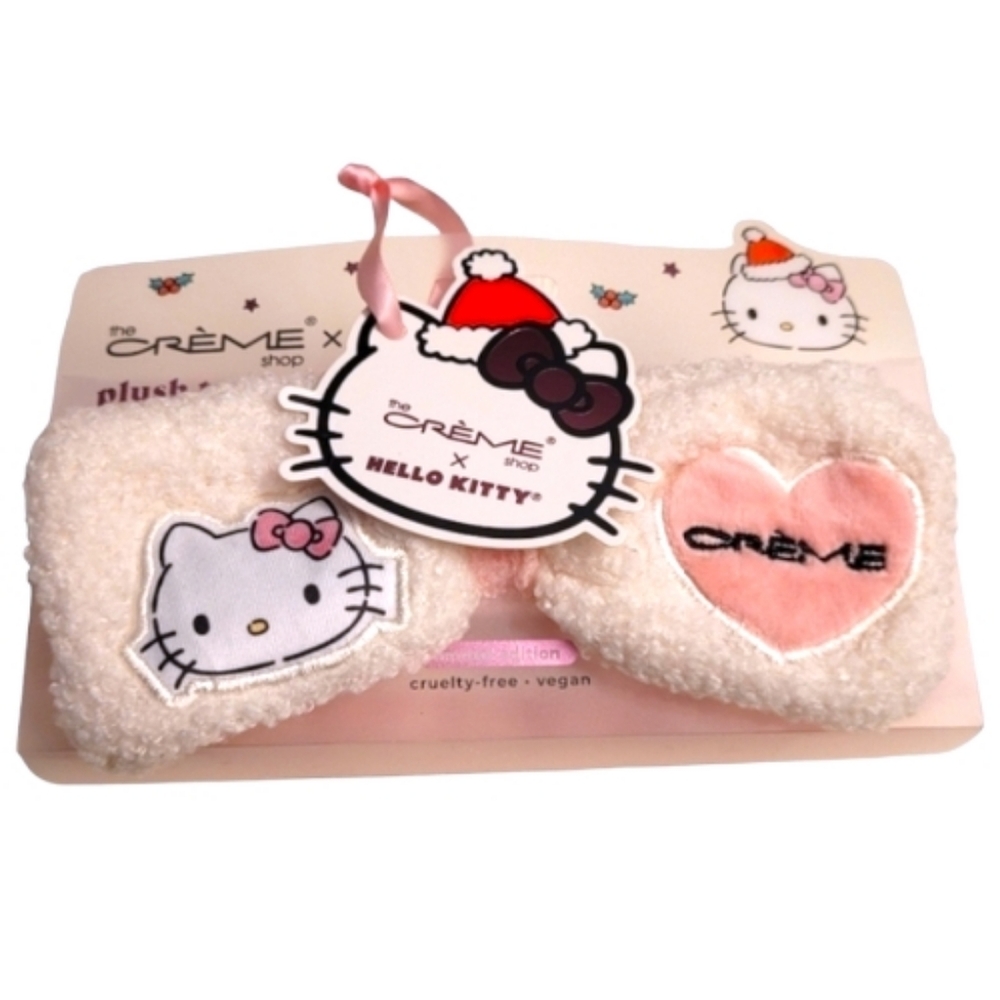 NEW The Crème Shop x Hello Kitty Teddy Plush Spa Headband Limited Edition